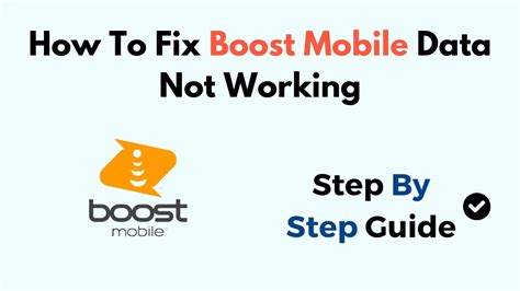 Boost Mobile Data Not Working Fix