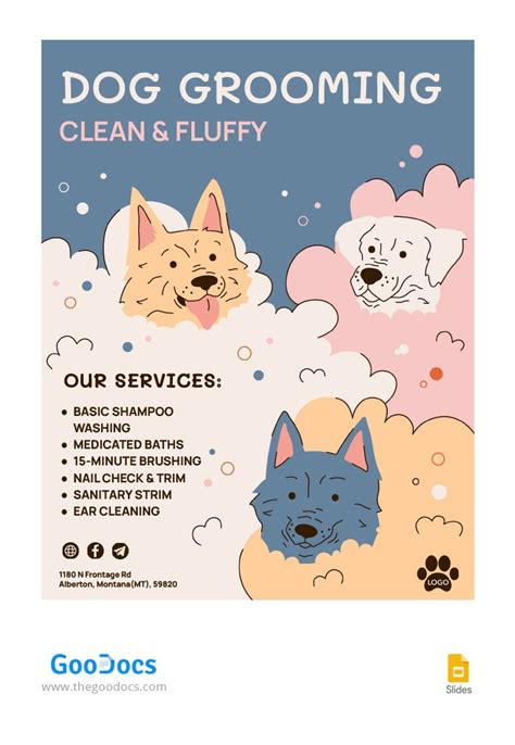 Dog Grooming Flyer Template In Google Slides Dog Grooming Flyer Template In Google Slides