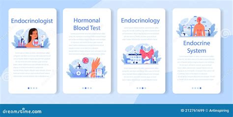 Endocrinologist Mobile Application Banner Set Thyroid Endocrinologist Mobile Application Banner Set Thyroid