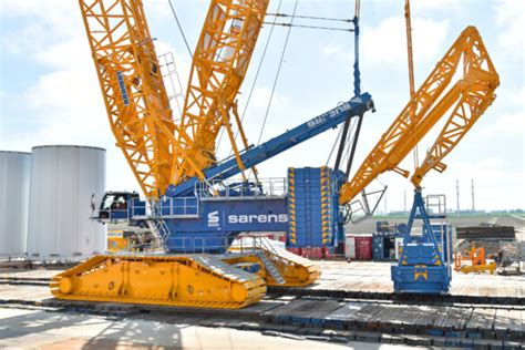 First Job In The Netherlands Sarens Erects Wind Turbines Using Liebherr Lr 11000 Crawler Crane