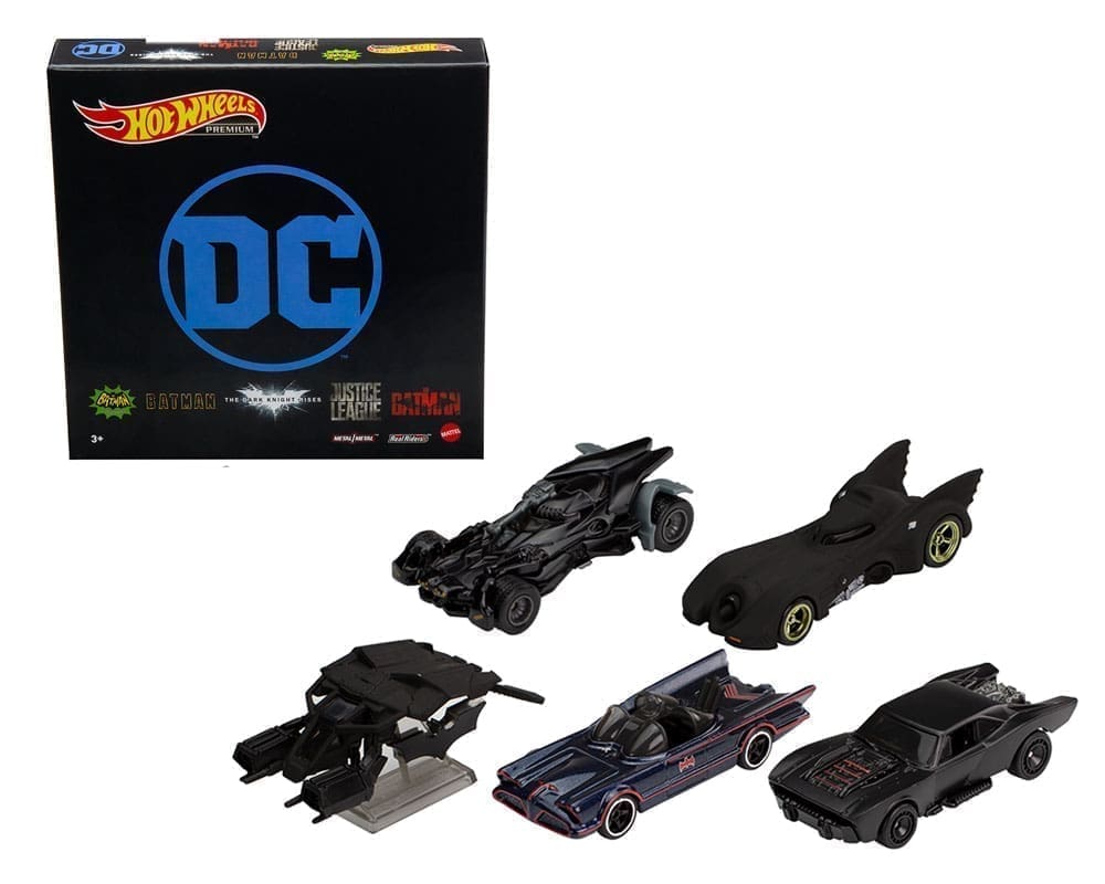 Hot Wheels Pack 5 V Hicules Premium Avec 5 Batmobiles Embl Matiques Hot Wheels Pack 5 V Hicules Premium Avec 5 Batmobiles Embl Matiques