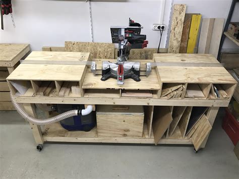 I Built A Simple Mobile Miter Saw Station With Wood Storage Cutoff Bin I Built A Simple Mobile Miter Saw Station With Wood Storage Cutoff Bin