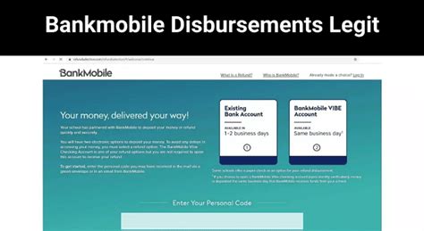 Is Bank Mobile Disbursement Legit
