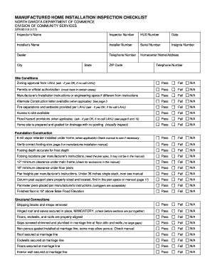 Manufactured Home Installation Inspection Checklist Fill And Sign Manufactured Home Installation Inspection Checklist Fill And Sign