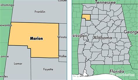 Map Of Marion County Alabama Where Is Located Cities Population Map Of Marion County Alabama Where Is Located Cities Population