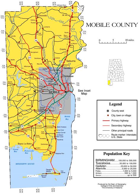 5 Ways Mobile County AL Map