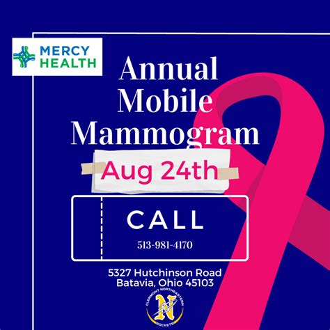 Mercy Is Hosting A Mobile Mammogram Aug 24Th Clermont Northeastern