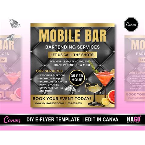 Mobile Bartending Flyer Mobile Bartender Bartending Flyer Female Mobile Bartending Flyer Mobile Bartender Bartending Flyer Female