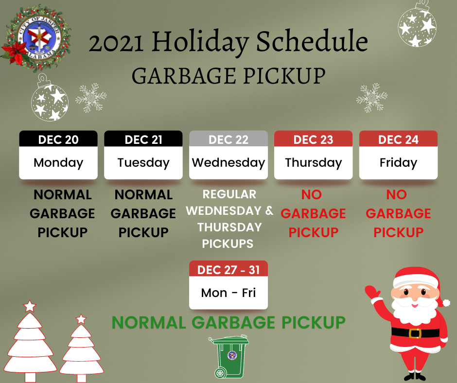 Mobile City Trash Pickup Schedule