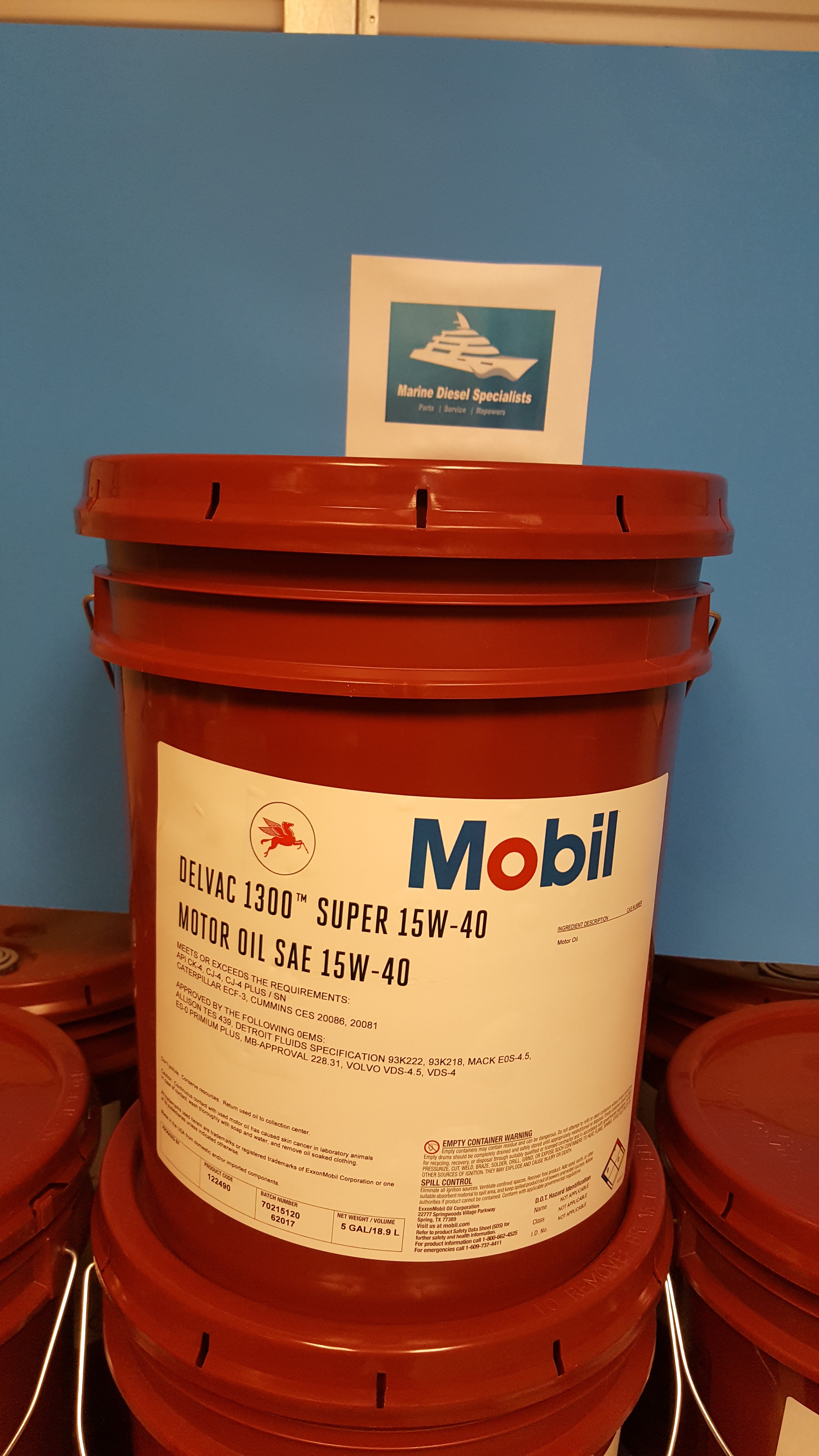 Mobile Delvac 5W40 Synthetic 5 Gallon Pail South Florida Marine Mobile Delvac 5W40 Synthetic 5 Gallon Pail South Florida Marine