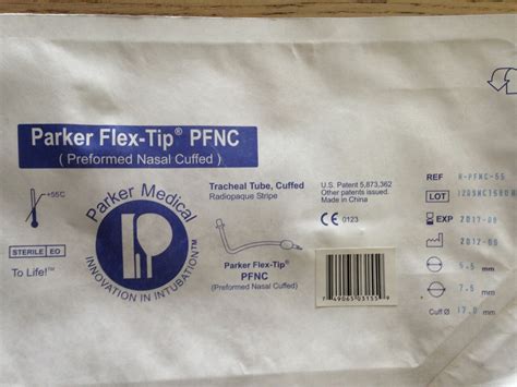 New Parker Medical H Pfnc 55 Parker Flex Tip Preformed Nasal Cuffed 5 New Parker Medical H Pfnc 55 Parker Flex Tip Preformed Nasal Cuffed 5