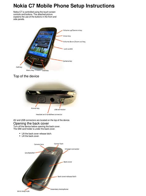 Nokia C7 Setup Instructions Pdf Download Manualslib