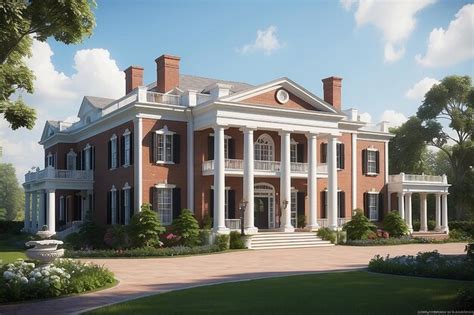 Premium Photo Historical Colonial Manor Premium Photo Historical Colonial Manor
