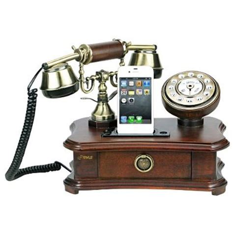 Pyle 97078218M Retro Home Telephone For Iphone Ipod Android Pyle 97078218M Retro Home Telephone For Iphone Ipod Android