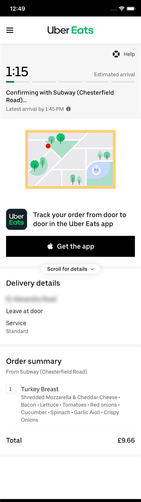 Uber Eats Mobile Order Tracking Page 72 Of 151 Order Tracking Page